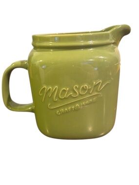 Mason Olive Green Ceramic Pouring Jug